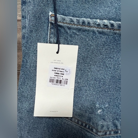 BNWT — Citizens of Humanity Sabine High Rise Straight — Size 29 - Picture 6 of 9